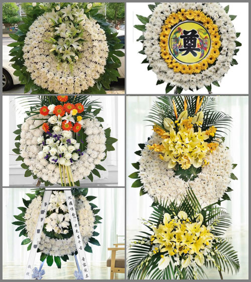 山西长治沁县郭村镇东坡村花圈速递